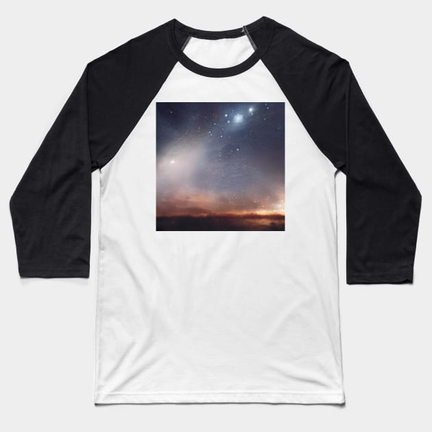 Cosmic Dreams Baseball T-Shirt by D3monic